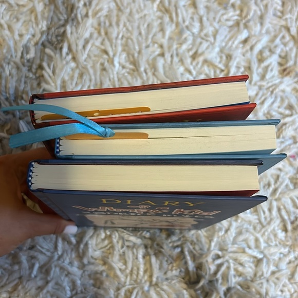 Diary of a Whimpy Kid set of 3 Pristine Books. READ ONCE!! Super clean. - Picture 9 of 10